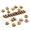 Brass Grade A Rhinestone Spacer Beads, Golden Plated, Rondelle, Nickel Free, Lt.Col.Topaz, 4x2mm, Hole: 0.8mm