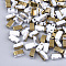 Electroplate Opaque Glass Seed Beads, 2-Hole, Rectangle, White, 4.5~5.5x2x2~2.5mm, Hole: 0.5~0.8mm