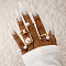 5Pcs Alloy Finger Rings Sets, Golden, Inner Diameter: 15.5~17.6mm