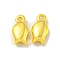 Rack Plating Brass Charms, Long-Lasting Plated, Lead Free & Cadmium Free, Flower, 8x4x2.5mm, Hole: 1mm