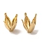 Brass Bead Caps, Flower, Real 24K Gold Plated, 13x8mm, Hole: 1mm