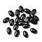 Synthetic Black Stone Cabochons, Oval, 6x4x2~2.5mm