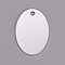 Aluminum Pendants, Stamping Blank Tag, Oval, Silver, 38x25x1mm, Hole: 3mm