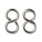Non-Tarnish 304 Stainless Steel S-Hook Clasps, Stainless Steel Color, 13.5x7x1mm, Inner diameter: 5mm.