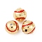Round Brass Micro Pave Cubic Zirconia Beads, with Enamel, Long-Lasting Plated, Rack Plating, Lead Free & Cadmium Free, Real 18K Gold Plated, 10mm, Hole: 1.2mm