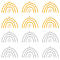 12Pcs 2 Colors 304 Stainless Steel Pendants, Arch with Grass, Golden & Stainless Steel Color, 26x36x1mm, Hole: 1.2mm, 6pcs/color