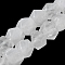 Natural Quartz Crystal Star Cut Round Beads Strands, Rock Crystal Beads, Faceted, 7~12x7~10x7~12mm, Hole: 1.2mm, about 25~26pcs/strand, 8.39''~8.62''(21.3~21.9cm)