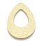 Aluminium Big Pendants, Laser Cut Big Pendants, teardrop, Gold, 63.5x44x1mm, Hole: 3mm