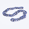 Natural Blue Spot Jasper Beaded Necklaces, Round, 36 inch(91.44cm)