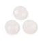 Natural Quartz Crystal Rock Crystal Cabochons, Half Round/Dome, Faceted, 16x5.5~6mm