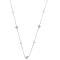 925 Sterling Silver Shell Pearl Choker Necklaces, Y Shape Adjustable Length Necklace Jewelry Gifts for Women, Platinum, 17-3/4 inch(45cm)
