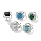 Ion Plating(IP) 304 Stainless Steel Ring, Adjustable Synthetic Mixed Stone Rings, Sun, 20.5mm, Inner Diameter: Adjustable