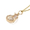 Brass Micro Pave Cubic Zirconia Pendant Necklaces,  Glass Jewelry for Women, 201 Stainless Steel Cable Chain Necklaces, Bird, 15.94 inch(40.5cm), Pendant: 25x12mm