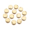 Ion Plating(IP) 304 Stainless Steel Charms, Blank Stamping Tag, Flat Round, Real 18K Gold Plated, 10x1mm, Hole: 1.2~1.5mm