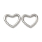 304 Stainless Steel Linking Rings, Heart Connector, Non-Tarnish, Stainless Steel Color, 13.5x15.5x2.5mm, Inner Diameter: 11x12mm