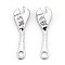 Alloy Pendants, Pliers, Cadmium Free & Nickel Free & Lead Free, Platinum, 24x7.5x3mm, Hole: 2~2.5mm