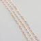 Iron Cable Chains, Unwelded, with Spool, Flat Oval, Cadmium Free & Lead Free, Rose Gold, 7x4x1mm, about 164.04 Feet(50m)/roll