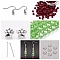 DIY Christmas Theme Glass & Brass Dangle Earring Making Kits, Mixed Color, 17~50mm
