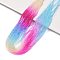 Transparent Gradient Color Glass Beads Strands, Segmented Multi-color Beads, Faceted Round, Sky Blue, 2x2.5mm, Hole: 0.8mm, about 175~180pcs/strand, 13.78~14.4''(35~36cm)