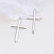 Alloy Pendants, Platinum, Cross Charm, Cross, 37x21mm