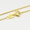 925 Sterling Silver Cable Chain Necklaces, with Spring Ring Clasps, Real 18K Gold Plated, 16 inch, 1.2mm