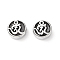 304 Stainless Steel Beads, Flat Round, Antique Silver, 10x5.5mm, Hole: 1.6mm