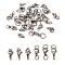 30Pcs 6 Styles 304 Stainless Steel Lobster Claw Clasps, with Open Jump Rings, Stainless Steel Color, 9~15x6~9.4x3~4mm, Jump Ring: 4~8x0.8~1.2mm, Inner Diameter: 2.4~5.6mm, 5pcs/style
