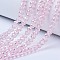 Electroplate Glass Beads Strands, AB Color Plated, Faceted, Rondelle, Pink, 2.9~3.3x2mm, Hole: 0.8mm, about 144~150pcs/strand, 35~37cm