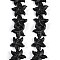 Synthetic Coral Dyed Carved Beads Strands, Starfish, Black, 16~17x14~15x6~6.5mm, Hole: 0.8mm, about 28pcs/strand, 13.19''(33.5cm)