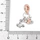 Латунные подвески с кубическим цирконием европейские бусины KK-Q015-01D-3