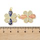 Латунные микропаве прозрачные подвески с фианитом KK-C045-29G-3