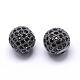 Стойки обшивки латунь кубического циркония бусы ZIRC-S001-10mm-B04-2