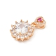Латунные микро проложить кубического циркония подвески KK-E795-12KCG-01-2