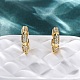 Латунные серьги-кольца из прозрачного кубического циркония EJEW-R025-17G-1