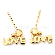 Серьги-гвоздики с подвесками из латуни KK-C026-18G
