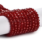 Запекание расписных стеклянных бусин с имитацией нефрита DGLA-A034-J4MM-A29