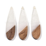 Большие подвески из смолы и дерева WOOD-F015-08F