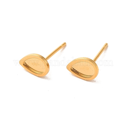 Серьги-гвоздики в форме капли из нержавеющей стали 304 STAS-H193-03G-1