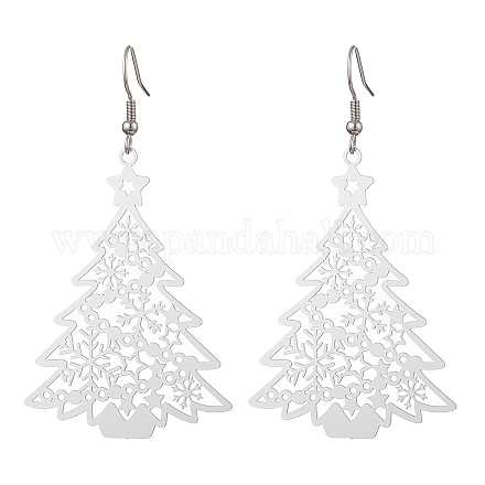 Серьги-подвески из нержавеющей стали 304 EJEW-JE05876-S-1