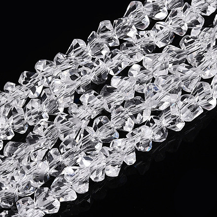 Прозрачные стеклянные бусины GLAA-N018-4mm-09-1