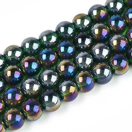 Гальванизируйте прозрачное стекло бисер нитей GLAA-T032-T8mm-AB22-1