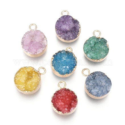 Естественно druzy агат подвески G-L566-A-1