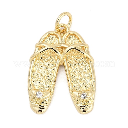 Латунные микропаве прозрачные кубические циркониевые подвески KK-G522-49B-G-1