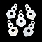 Natural Freshwater Shell Pendants, Gourd Charms, Navajo White, 44.5~45x22.5~23.5x2.5mm, Hole: 4.5mm
