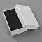 Cardboard Gift Boxes, with Black Sponge inside, Rectangle, White, 8x5x2.7cm