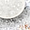 Glass Seed Beads, Imitation Cat Eye, Round Hole, Hexagon, White, 3.5x3.8x3.5mm, Hole: 1mm, about 6338pcs/pound