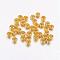 Brass Crimp Beads, Rondelle, Golden, 2x3mm, Hole: 2mm