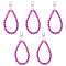 Acrylic Pendant Decorations, with Alloy Swivel Clasps, Purple, 145mm, 5pcs/set