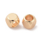 Brass Spacer Beads, Nickel Free, Real 18K Gold Plated, Cube, 5x5mm, Hole: 3mm
