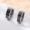 304 Stainless Steel with Enamel Hoop Earrings, Manual Polishing, Stainless Steel Color, 13.5x4mm